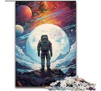 Alien Astronaut in Space 1000 Piece Jigsaw Puzzle for Adults Teens, Art Interesting Stress Reduction Wishlist with Santa Claus for Age 14 (50x75cm)
