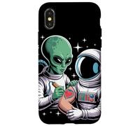 Alien Astronaut Tattoo Cool Funny Galaxy Space Tattoo Artist Case for iPhone X/XS