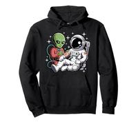 Alien Astronaut Tattoo Cool Funny Galaxy Space Tattoo Artist Pullover Hoodie