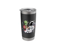 Alien Astronaut Tattoo Cool Funny Galaxy Space Tattoo Artist Stainless Steel Insulated Tumbler