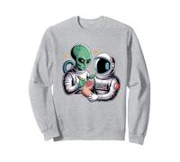 Alien Astronaut Tattoo Cool Funny Galaxy Space Tattoo Artist Sweatshirt