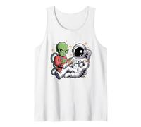 Alien Astronaut Tattoo Cool Funny Galaxy Space Tattoo Artist Tank Top