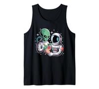 Alien Astronaut Tattoo Cool Funny Galaxy Space Tattoo Artist Tank Top