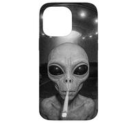 Alien At Your Door - Funny UFO Doorbell Space Life Art Case for iPhone 14 Pro Max