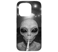 Alien At Your Door - Funny UFO Doorbell Space Life Art Case for iPhone 15 Pro