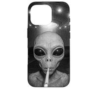 Alien At Your Door - Funny UFO Doorbell Space Life Art Case for iPhone 16 Pro