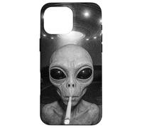 Alien At Your Door - Funny UFO Doorbell Space Life Art Case for iPhone 16 Pro Max