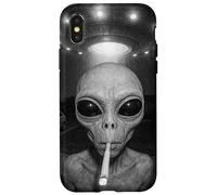 Alien At Your Door - Funny UFO Doorbell Space Life Art Case for iPhone X/XS