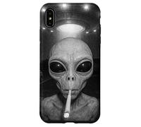 Alien At Your Door - Funny UFO Doorbell Space Life Art Case for iPhone XS Max