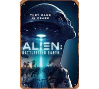 Alien: Battlefield Earth Film Movie Poster Retro Metal Tin Sign Wall Home Wall Art Metal Tin Sign,cave,bar,Club, Metal Tin Sign 8x12 Inches