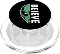 Alien Believe Sign Funny UFO For Funny Alien Believers UFOS PopSockets PopGrip for MagSafe