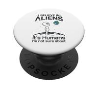 Alien Believer UFO Extraterrestrial Space Lover PopSockets Adhesive PopGrip
