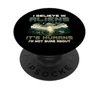 Alien Believer UFO Extraterrestrial Space Lover PopSockets Adhesive PopGrip