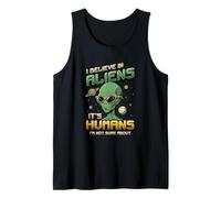 Alien Believer UFO Extraterrestrial Space Lover Tank Top