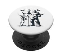 Alien Bigfoot Bruh Hi Funny Music Players PopSockets Adhesive PopGrip