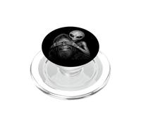 Alien Bigfoot See No Evil Funny Sasquatch UFO Conspiracy PopSockets PopGrip for MagSafe