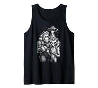 Alien Bigfoot Selfie UFO Invasion Funny Egyptian Tank Top