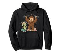 Alien Bigfoot Stay Weird Funny Workout Friends Pullover Hoodie