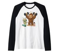Alien Bigfoot Stay Weird Funny Workout Friends Raglan Baseball Tee