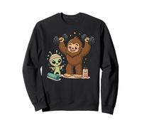 Alien Bigfoot Stay Weird Funny Workout Friends Sweatshirt