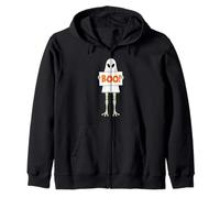 Alien Boo Halloween Funny For Kids Zip Hoodie