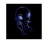 Alien Car Styling PVC Stickers Auto Whole Body Window Windshield(Reflective Blue)