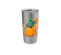 Alien Cat - Funny Martian Operating Cute Robot Kitty - TFS Stainless Steel Insulated Tumbler