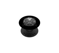 Alien Cat In Graffiti Alley With UFO Above PopSockets Adhesive PopGrip
