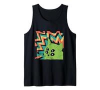 Alien Cat with 4 Eyes Surreal Style Vintage Retro Tank Top