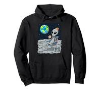Alien Coffee Lunar Views Home Sweet Home Space Art Men Boys Pullover Hoodie