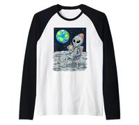Alien Coffee Lunar Views Home Sweet Home Space Art Men Boys Raglan Baseball Tee