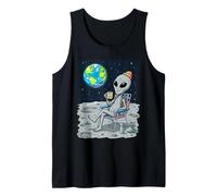 Alien Coffee Lunar Views Home Sweet Home Space Art Men Boys Tank Top
