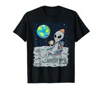 Alien Coffee Lunar Views Home Sweet Home Space Art Men Boys Value Graphic T-Shirt