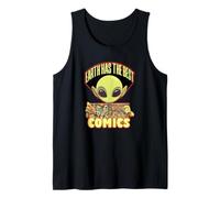 Alien Comic Book Collector Graphic Novel Reader Tank Top