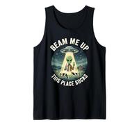 Alien Costume Outer Space Outfit Beam Me Up This Place Sucks Tank Top