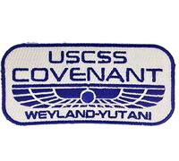 Alien Covenant USCSS Weyland Yutani Embroidered Iron On Patch in White (95mm x 45mm)