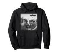 Alien Cow Selfie Funny UFO Abduction Conspiracy Alien Lovers Pullover Hoodie