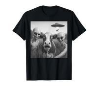 Alien Cow Selfie Funny UFO Abduction Conspiracy Alien Lovers T-Shirt