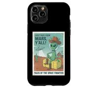 Alien Cowboy Greetings From Mars Space UFO Retro Western Case for iPhone 11 Pro
