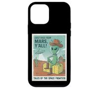 Alien Cowboy Greetings From Mars Space UFO Retro Western Case for iPhone 12 mini