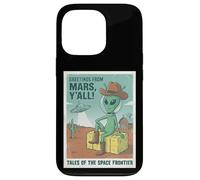 Alien Cowboy Greetings From Mars Space UFO Retro Western Case for iPhone 13 Pro