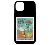 Alien Cowboy Greetings From Mars Space UFO Retro Western Case for iPhone 14 Plus