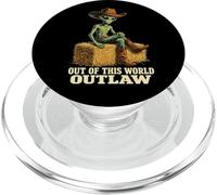 Alien Cowboy Out of This World Outlaw retro Space Western PopSockets PopGrip for MagSafe