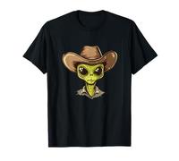 Alien Cowboy with Hat for Cosmic Cowboys and Girls T-Shirt