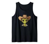 Alien Cowboy with Hat for Cosmic Cowboys and Girls Tank Top