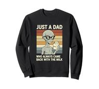 Alien Dad Who Always Came Back With The Milk Retro UFO Sweatshirt