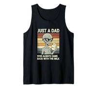Alien Dad Who Always Came Back with The Milk Retro UFO Tank Top