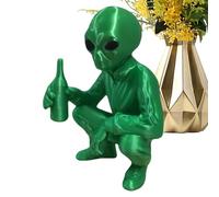 Alien Decor - Small Alien Statue Collectible Figurines | Sculpture Lawn Ornaments Halloween Decorations Funny Outdoor Decor for Bedroom Patio Garden Porch Party Favors
