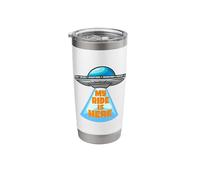 Alien Design for Spacecraft UFO Lover - My Ride is Here Stainless Steel Insulated Tumbler