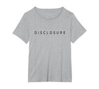 Alien Disclosre/UFO/UAP/Peace Sign Crop Circle Design T-Shirt, Women's Plus, Heather Grey, 4X